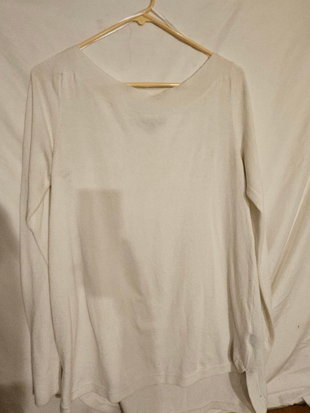 White Long Sleeve Knit Sweater